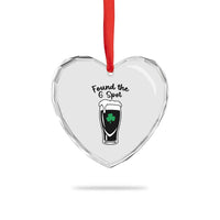 Funny St Patrick’s Day Beer Heart Crystal Glass Ornament Found The G Spot