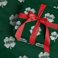 Funny St Patricks Day Bruh Wrapping Paper Roll Lucky Shamrock Vintage - Wonder Print Shop