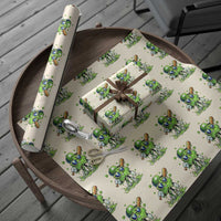 Funny St Patricks Day Clover Baseball Player Gift Wrapping Paper Roll