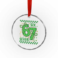 Funny St Patricks Day Crystal Glass Ornament Six Seven Meme Irish Gag Gift