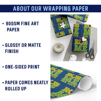 Funny St Patricks Day Wrapping Paper Roll Rub Me For Luck Shamrock Adult Humor