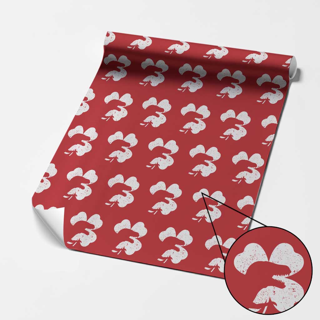 Funny St Patricks Day Dinosaur Shamrock Wrapping Paper Roll