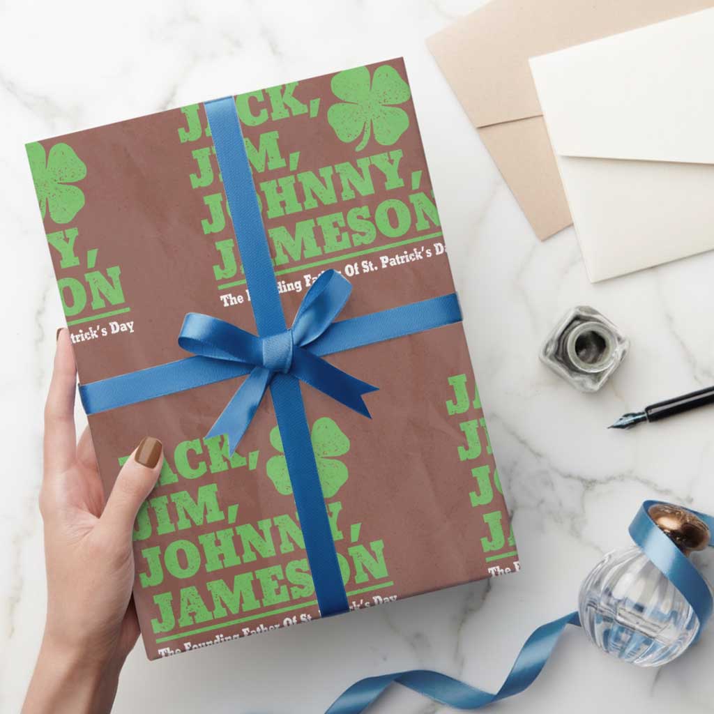 Funny St Patricks Day Irish Fathers Jack Jim Johnny Jameson Wrapping Paper Roll