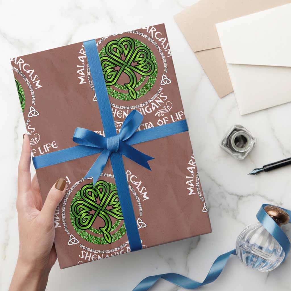 Funny St Patricks Day Irish Pride Wrapping Paper Roll Malarkey Sarcasm Shenanigans The Trifecta Of Life