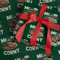 Funny St Patricks Day Me So Corny Wrapping Paper Roll Stout Irish Corned Beef