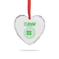 Funny St Patricks Day Pi Symbol Lover Heart Crystal Glass Ornament Pirish 3,14 Pi Number Shamrock