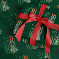 Funny St Patrick's Day Pug Leprechaun Wrapping Paper Roll Dog Lover Puppy Green American Flag - Wonder Print Shop