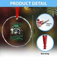 Funny St Patricks Day Raccoon Drinking Beer Crystal Glass Ornament If I Shenan Once I'll Shenanigan