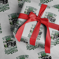 Funny St Patricks Day Raccoon Drinking Beer Wrapping Paper Roll If I Shenan Once I'll Shenanigan