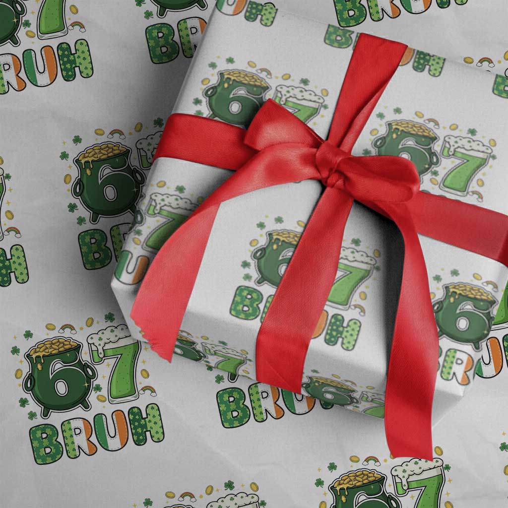 Funny St Patricks Day Six Seven Meme Wrapping Paper Roll Irish American Gift