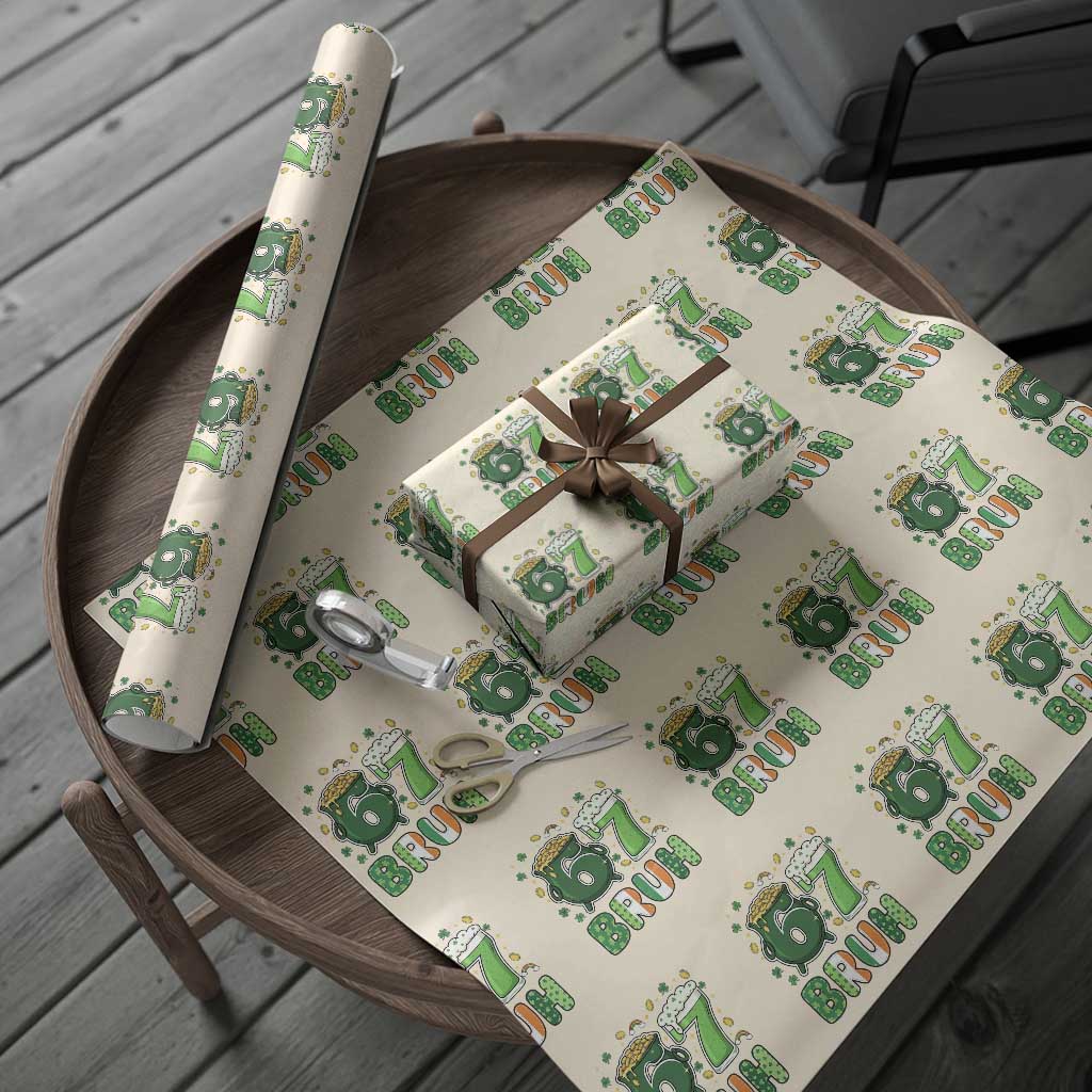 Funny St Patricks Day Six Seven Meme Wrapping Paper Roll Irish American Gift