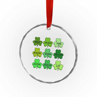 Funny St Patricks Day Skibi Rizz Crystal Glass Ornament No Cap TS02