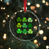 Funny St Patricks Day Skibi Rizz Crystal Glass Ornament No Cap TS02