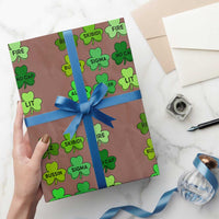 Funny St Patricks Day Skibi Rizz Wrapping Paper Roll No Cap - Wonder Print Shop