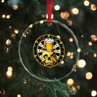 Funny St Patricks Day Skull Crystal Glass Ornament Darts Player Gift