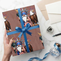 Funny Statue Of Liberty Gnome Wrapping Paper Roll Patriotic 4th Of July
