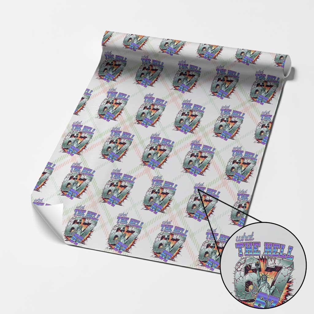 Funny Statue Of Liberty Six Seven Meme Wrapping Paper Roll What The Hell Is 67 Gift - Wonder Print Shop