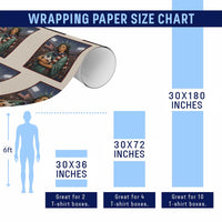 Funny Statue Of Liberty Soccer Gift Wrapping Paper Roll USA Football Pride