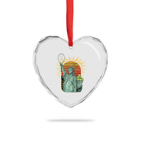 Funny Statue Of Liberty Tennis Player Heart Crystal Glass Ornament Patriotic Sports Lover - Wonder Print Shop