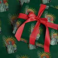 Funny Statue Of Liberty Tennis Player Wrapping Paper Roll Patriotic Sports Lover - Wonder Print Shop