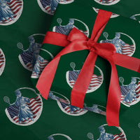 Funny Statue Of Liberty Tennis Player Wrapping Paper Roll USA Pride Female Tennis Gift - Wonder Print Shop