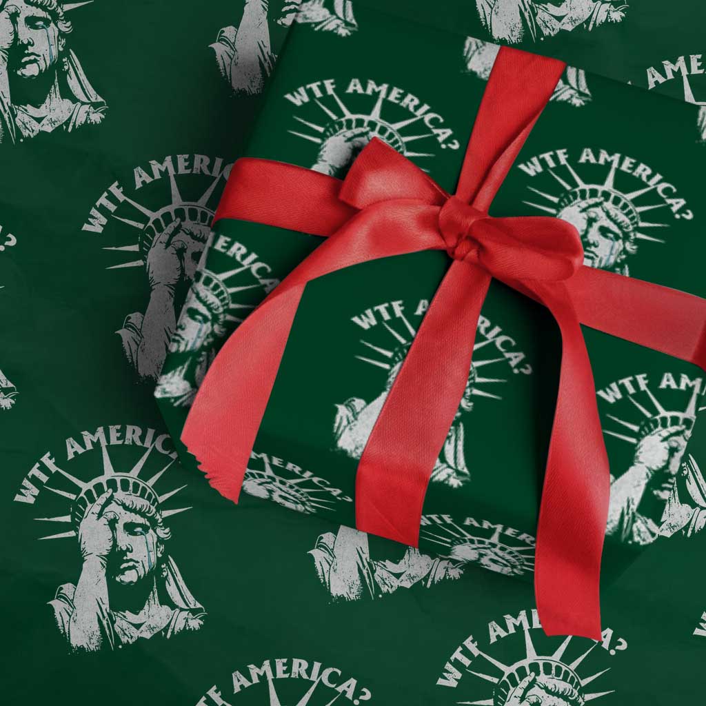 Funny Statue Of Liberty WTF America Wrapping Paper Roll - Wonder Print Shop