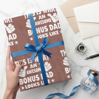 Funny Stepdad Wrapping Paper Roll This Is What An Awesome Bonus Dad Looks Like