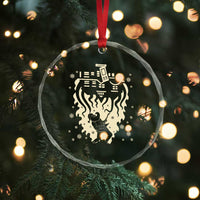 Funny Stranger Christmas Crystal Glass Ornament Heavy Metal Santa Upside Down - Wonder Print Shop