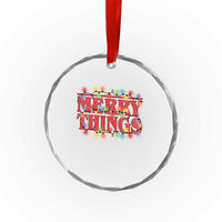 Funny Stranger Christmas Crystal Glass Ornament Merry Things Xmas Movie Neon Lights - Wonder Print Shop