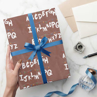 Funny Stranger Christmas Wrapping Paper Roll Alphabet Xmas Lights - Wonder Print Shop
