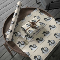 Funny Stupid Canadian Wolf Bird Wrapping Paper Roll Common Loon with Hockey Puck Bird Meme - Wonder Print Shop