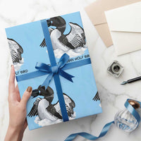 Funny Stupid Canadian Wolf Bird Wrapping Paper Roll Common Loon with Hockey Puck Bird Meme - Wonder Print Shop