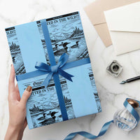 Funny Stupid Canadian Wolf Bird Wrapping Paper Roll Funny Common Loon Newspaper LGBT Hockey
