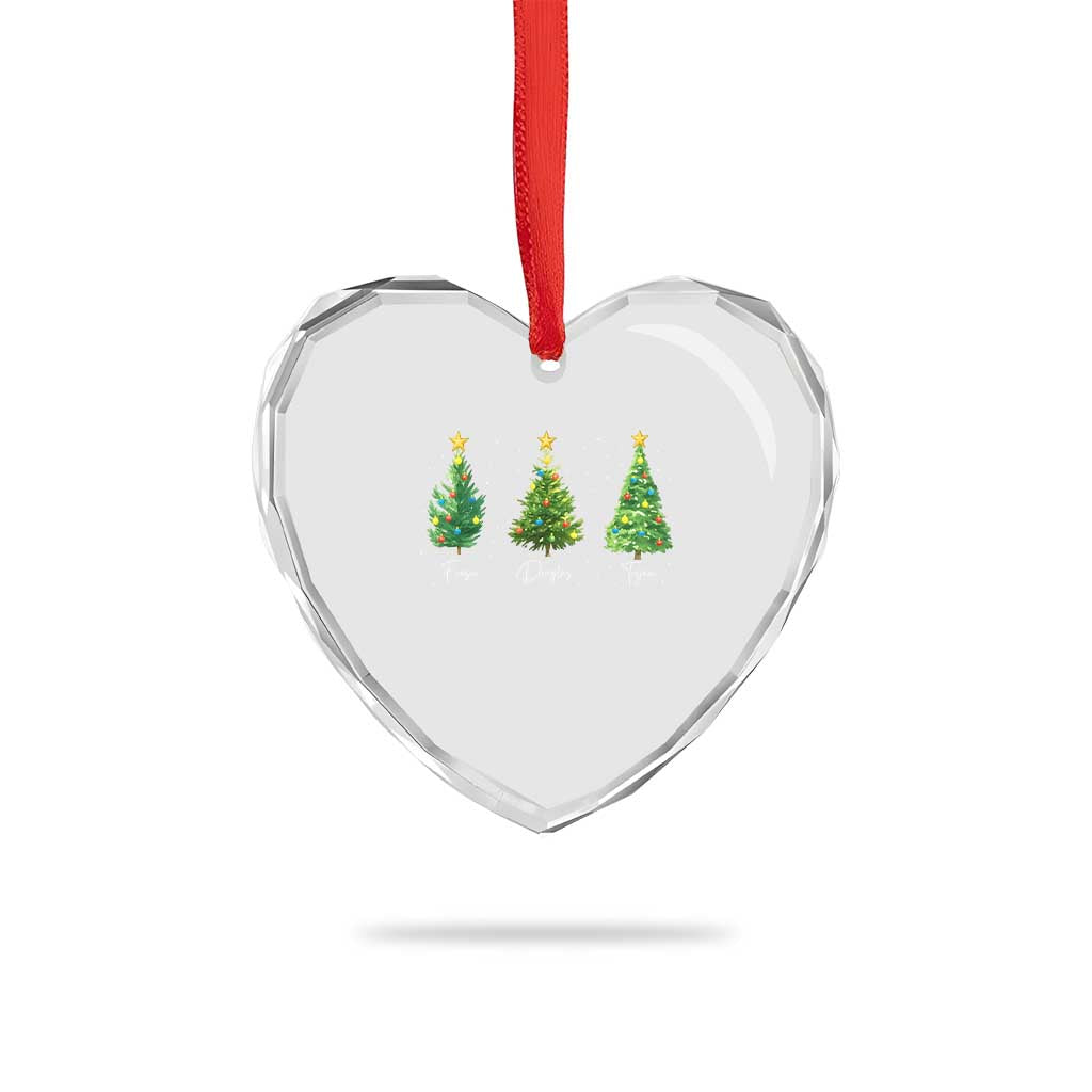 Funny Subtle FDT Resist Christmas Heart Crystal Glass Ornament Fraser Douglass Trojan Xmas Tree - Wonder Print Shop