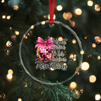 Funny Suspect Never Sticks To Her New Years Resolutions Crystal Glass Ornament Coquette Disco Ball - Wonder Print Shop