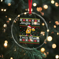 Funny Taco Christmas Crystal Glass Ornament Jigle Bells Taco Shells - Wonder Print Shop
