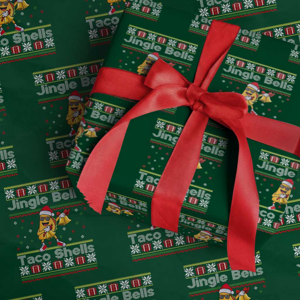 Funny Taco Christmas Wrapping Paper Roll Jigle Bells Taco Shells - Wonder Print Shop