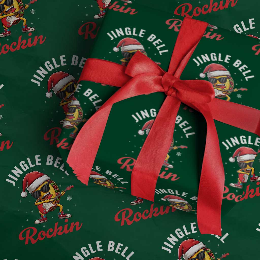 Funny Taco Christmas Wrapping Paper Roll Jingle Bell Rockin - Wonder Print Shop