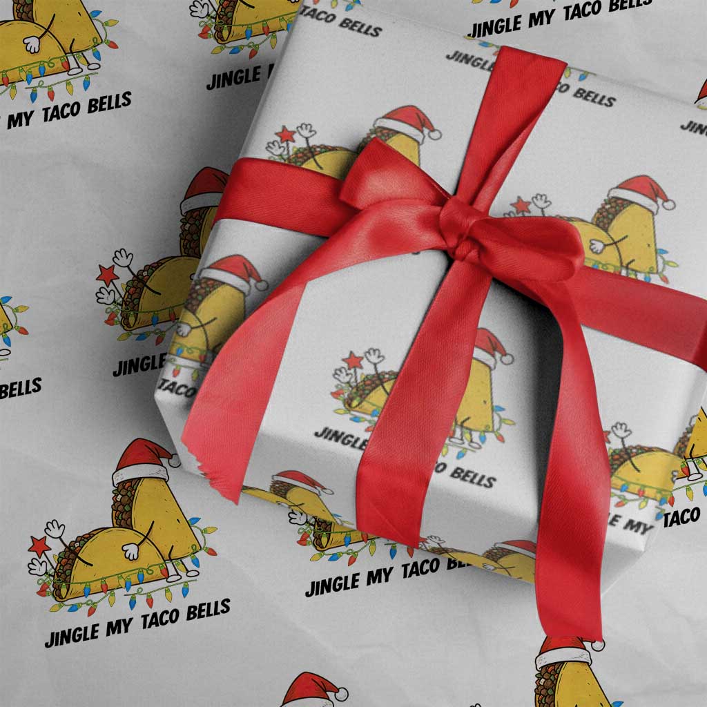Funny Taco Christmas Wrapping Paper Roll Jingle My Taco Bells - Wonder Print Shop
