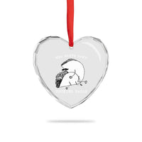 Funny Taco Joke Adult Humor Gift Heart Crystal Glass Ornament Who Wants Fucking Tacos