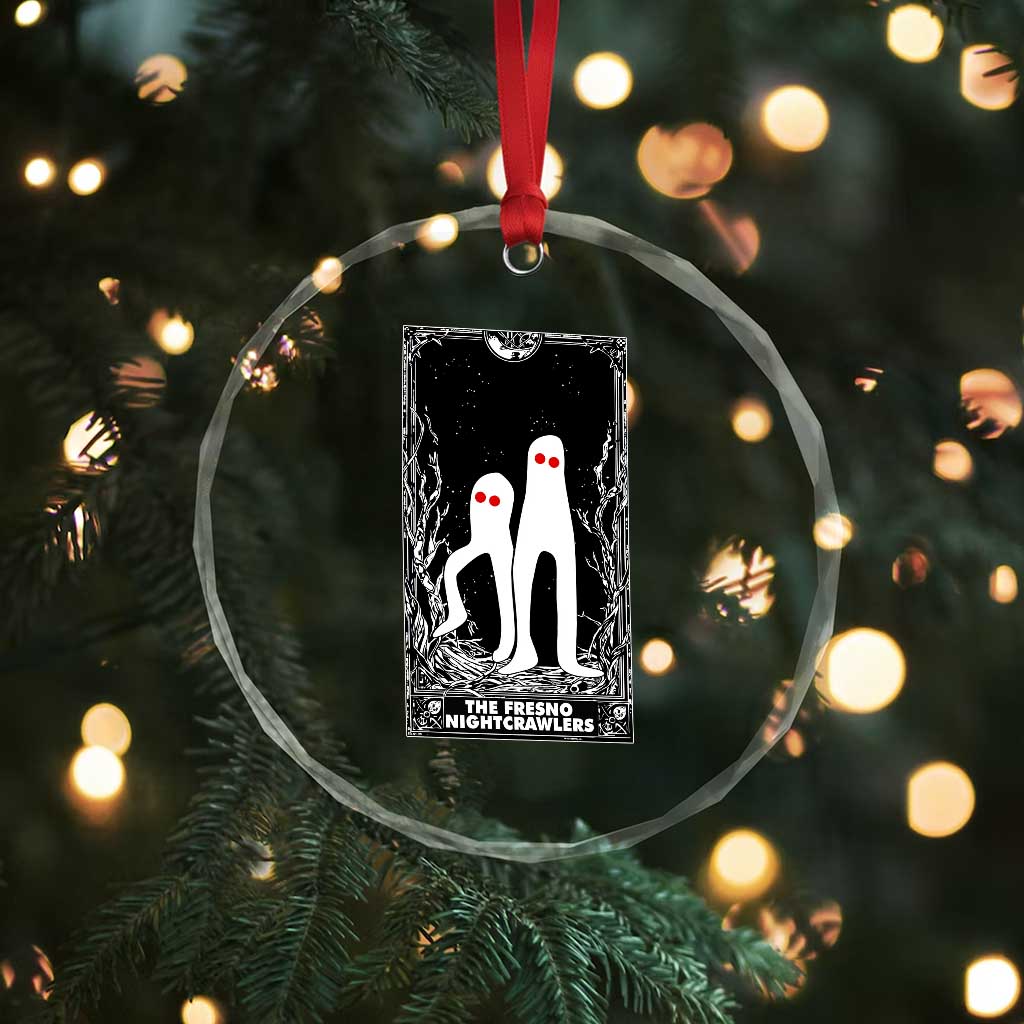 Funny Tarot Card Graphic Fresno Nightcrawlers Lover Crystal Glass Ornament Cryptid Gift - Wonder Print Shop