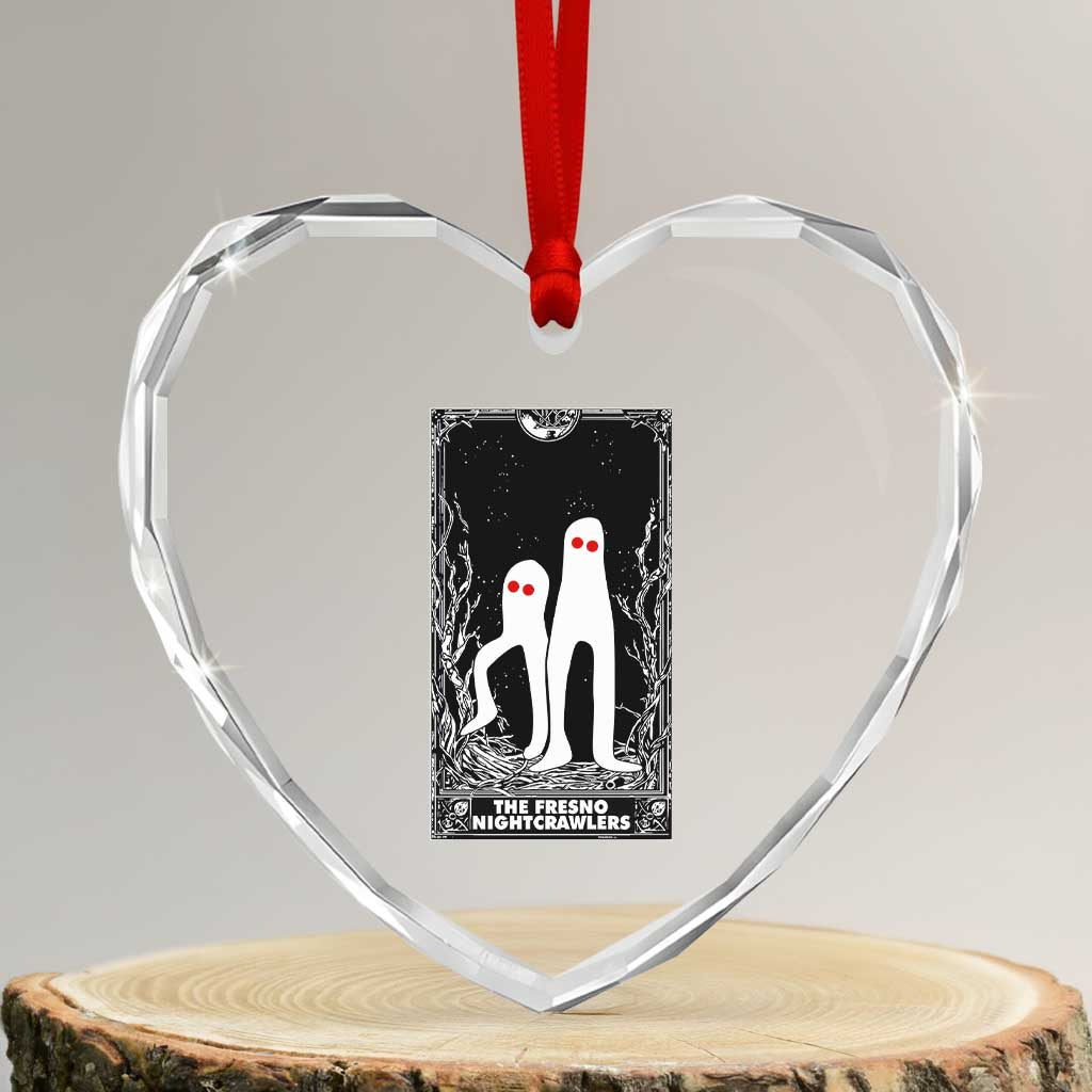 Funny Tarot Card Graphic Fresno Nightcrawlers Lover Heart Crystal Glass Ornament Cryptid Gift - Wonder Print Shop