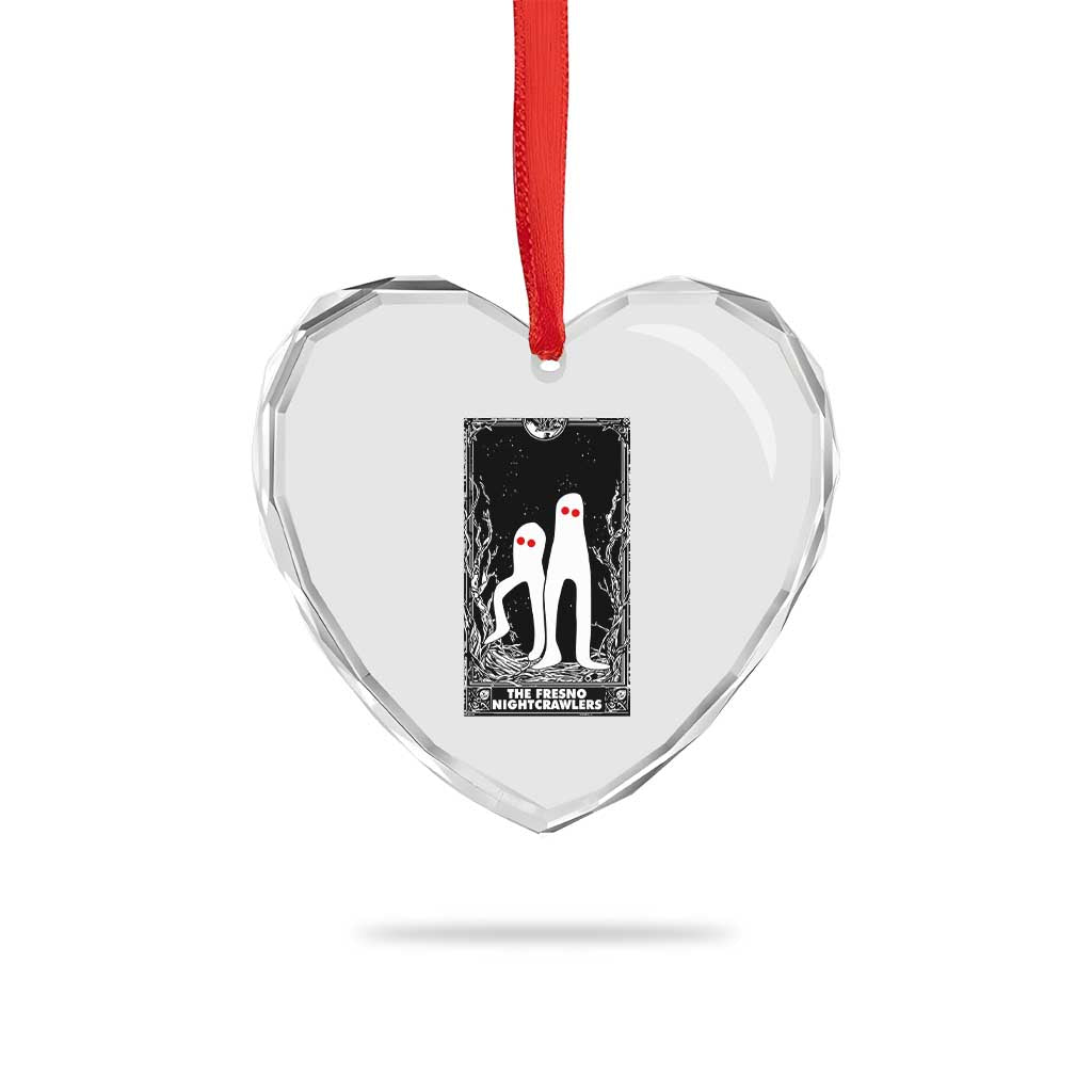 Funny Tarot Card Graphic Fresno Nightcrawlers Lover Heart Crystal Glass Ornament Cryptid Gift - Wonder Print Shop