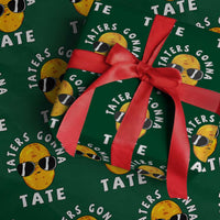 Funny Tater Tot Wrapping Paper Roll Taters Gonna Tate Tots Meme Potato Made Foodie Lover