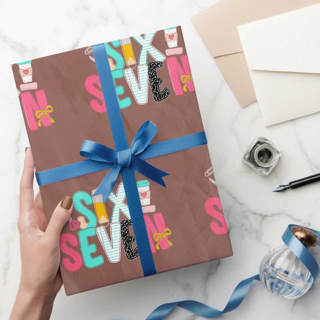 Funny Teacher Six Seven Wrapping Paper Roll 6 7 Meme - Wonder Print Shop