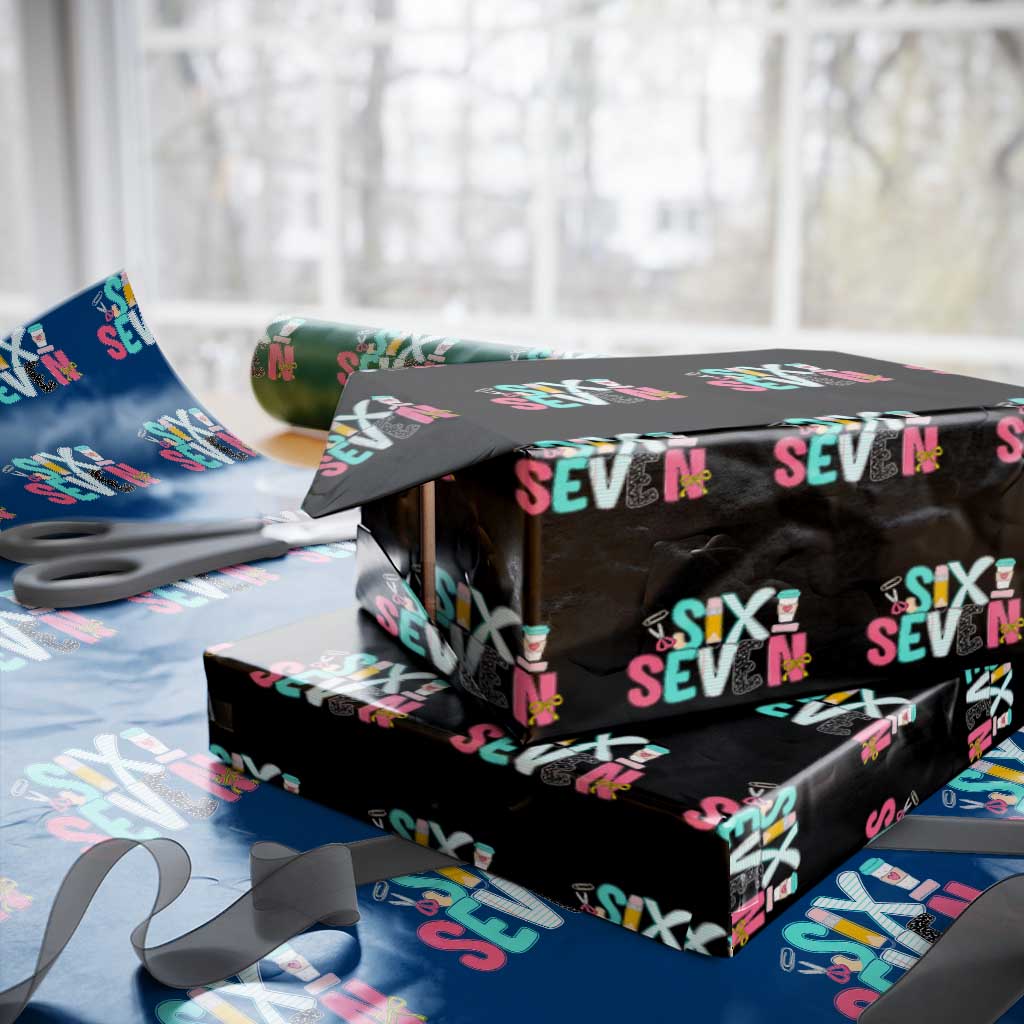 Funny Teacher Six Seven Wrapping Paper Roll 6 7 Meme - Wonder Print Shop