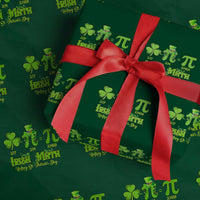 Funny Teacher St Patricks Day Wrapping Paper Roll Irish Math 3.14 Pi Shamrock Teacher Happy  Day