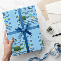 Funny Teacher Summer Break Wrapping Paper Roll First Teach Then Beach Vacation Mode - Wonder Print Shop