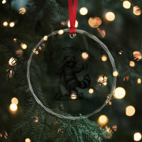 Funny Teacher Testing Day Crystal Glass Ornament Silly Raccoon Proctor Off To Actively Monitor