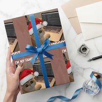 Funny Tech Support Cat Christmas Wrapping Paper Roll - undefined